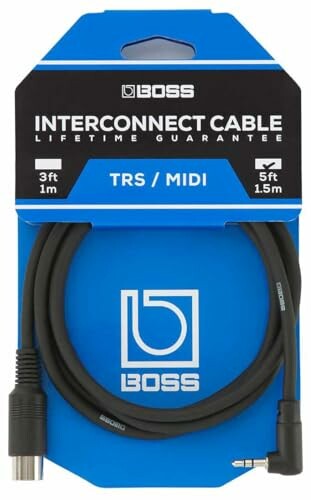 BOSS BMIDI-5-35 TRS/MIDI connecting cable コネクティングケーブル BMIDI-5-35は、アングルの付いた3.5mmステレオ・ミニ・コネクターと、5ピンの標準MIDIコネクターを備えた特別なケーブルです。 説明 BMIDI-5-35は、アングルの付いた3.5mmステレオ ■ミニ ■コネクターと、5ピンの標準MIDIコネクターを備えた特別なケーブルです。MIDI入出力に対応するステレオ ■ミニ端子と、MIDI端子を搭載した機器の接続に使用可能。ケーブルの全長は1.5m、耐久性のある高品位な素材を用いており、MIDI情報の確実な伝達をお約束します。 商品コード34055975803商品名BOSS BMIDI-5-35 TRS/MIDI connecting cable コネクティングケーブル型番MBMIDI-5-35※他モールでも併売しているため、タイミングによって在庫切れの可能性がございます。その際は、別途ご連絡させていただきます。※他モールでも併売しているため、タイミングによって在庫切れの可能性がございます。その際は、別途ご連絡させていただきます。