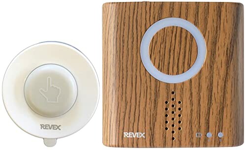 リーベックス(Revex) ワイヤレス チャイム インターホン XPNシリーズ 送受信機セット 防水型押しボタン 増設用 光と音の呼び出しチャイム 飲食店 病院 介護 木目 XPN710AM
