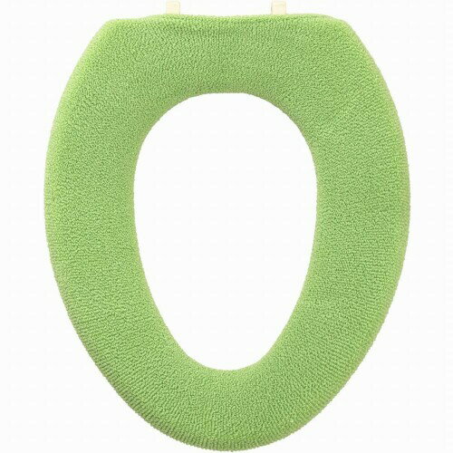 オカ(OKA) やわらか便座カバー シーズ O型専用タイプ グリーン (トイレ便座 クッション やわらか 厚織 抗菌 防臭)
