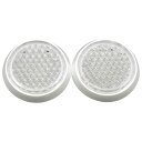 和気産業(Waki) 反射板 リフレクター 直径27mm 厚み6mm オレンジ 注意喚起 工場 駐車場 クリア R-27 Z-2 2個入(4)