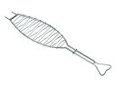 トラモンティーナ バーベキュー グリル網 シュラスコ 71cm 魚型 縦開き 挟み焼き仕様 敬老の日 引っ越し祝い ギフト ブラジル製 26483/000 TR...