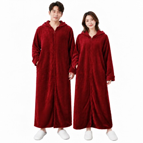 着る毛布 部屋着 レディース メンズ 男女兼用 (ワインレッド，L) biggate-18566905 ビッグゲート パッケージ画像