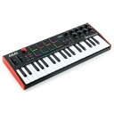 Akai Professional(アカイプロ) 37鍵 USB MIDIキーボード コントローラー MPCパッドx8 CV/Gate MIDI ステップ シーケンサー 音楽制作ソフトウェア付属 Mac/Window PC対応 MPK Mini plus ブラック