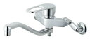 LIXIL(リクシル) INAX キッチン用 壁付 シングルレバー混合水栓 エコハンドル アップ吐水220mm 上向吐水パイプ 凍結防止水抜き仕様 RSF-86...