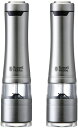ラッセルホブス(Russell Hobbs) 電動ミル ソルト&ペッパー 岩塩 胡椒 スパイス 粗さ調節可能 2本セット 7922JP