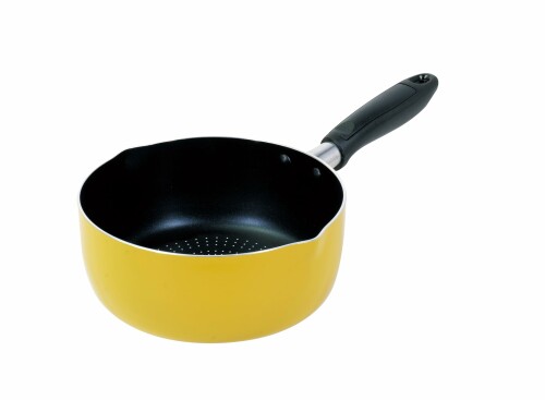 デリッシュキッチン パール金属 行平鍋 雪平鍋 18cm IH対応 ブルーダイヤモンドコート イエロー HC-756