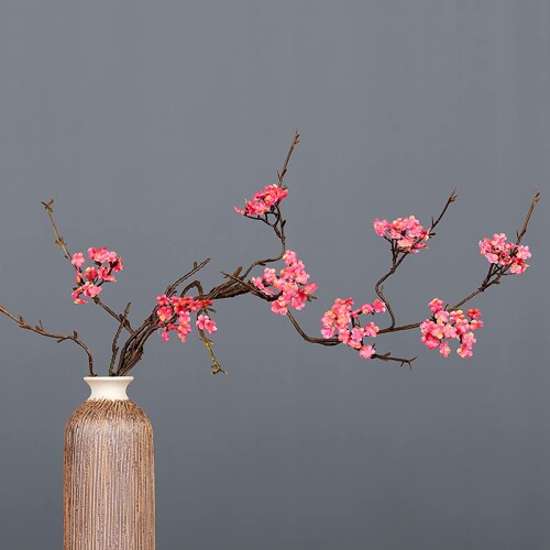 「Tuokus」人工観葉植物 造花 梅の花 桜 手作り フラワーアレンジメント 枯れない花 フェイクグリーン インテリア おしゃれ グリーン デコレーション 枯れない 本物 癒しの