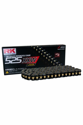 アールケー(RK) ドライブチェーン BL525X-XW 110L カシメジョイント 電着ブラックコート