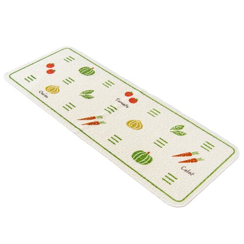 Kitchen Mats - オカ(OKA) ベジタル キッチンマット 約45cm×120cm グリーン (台所マット 日本製 すべり止め)