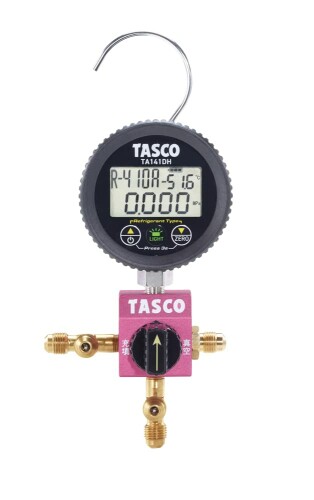 Rakuten - イチネンTASCO R410A/R32デジタルシングルマニホールドキット TA123DH-1 黒、ピンク