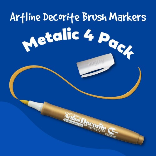 Artline シャチハタ アートライン ペン デコライト 4色セット 2 筆 EDF-F/4PSH2 2