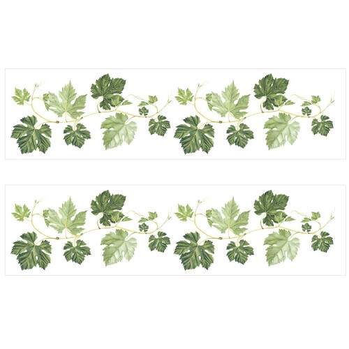 DAIVARNING ウォールステッカー ツタ ボタニカル 植物柄 60×16cm 2組セット