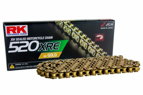 アールケー(RK) バイク用チェーン ED.GOLD(ゴールド) GV520XRE 120L