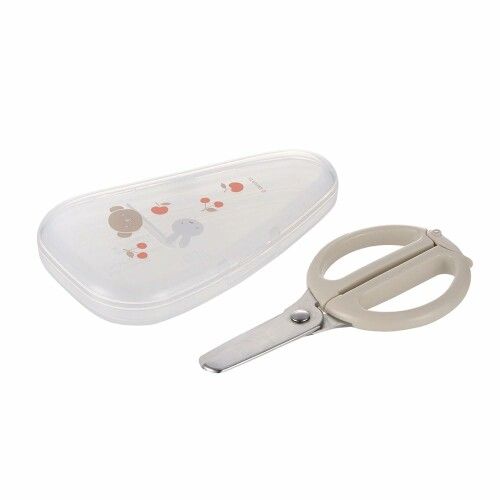 リッチェル(Richell) ミッフィー＆ボリス サクッと切れる離乳食はさみ（ケース付） 持ち運びやすい 食器を傷つけない セーフティーロック付き 安全 切れ味が良い すべりくい 麺カッター