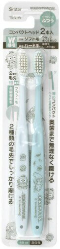 スケーター(Skater) 歯ブラシ コンパクトヘッド 2本組 ふつう はんぎょどん ライン デザイン サンリオ 18cm TBN1W(4.0)