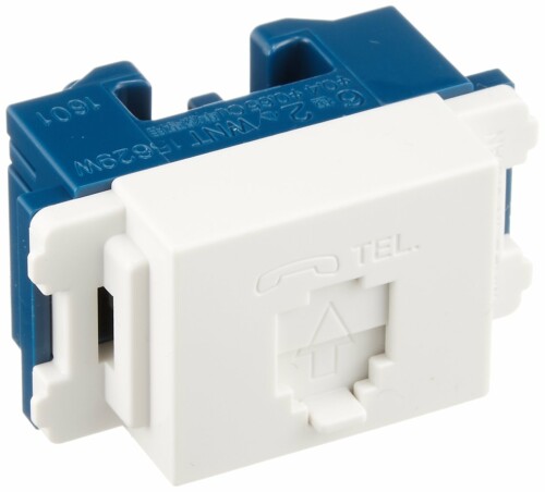 パナソニック(Panasonic) コス モシリーズワイド21 埋込テレホンモジュラジャック 6極2心 ホワイト WNT15629W 10個入