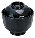 若泉漆器 割烹漆器 ニュー3.2寸亀甲小吸椀 黒 1-178-7