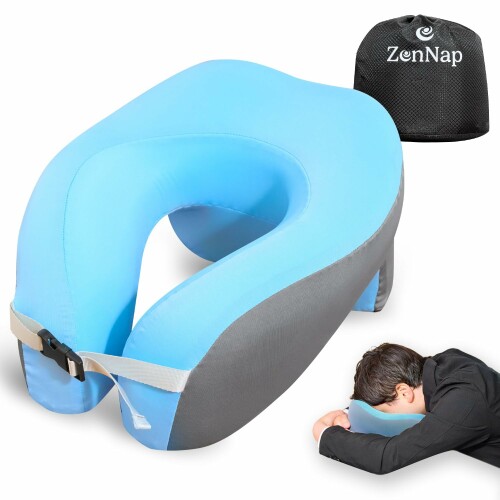昼寝 枕 うつ伏せ 仮眠 快適 まくら デスク オフィス リラックス 低反発 ネック ピロー ZenNap (ライトブルー) ?【現役医師監修・呼吸が楽な快適うつ伏せ枕】 現役医師が監修した呼吸しやすい空気抜け穴付き快適うつ伏せ枕。腕を自然に添えられる形状のため、うつぶせでも腕が疲れや痺れることなくリラックスできる点が特長です。短時間での高品質なお昼寝で、集中力や記憶力アップ、ストレス軽減をしっかりサポート? ?【デスクワーク中の仮眠に最適】 オフィスや自宅での昼休みに、快適フィットで気持ちよく仮眠。収納袋付きで持ち運びもラクラク。お昼のパワーナップで午後のパフォーマンスを高めましょう。 ?【立体設計×低反発クッション】 人間工学に基づく立体設計で顔にやさしくフィット。低反発ポリウレタン素材が体圧を分散し、快適な休息をもたらします。 ?【取り外しカバーで清潔に使える】 カバーは取り外して洗濯可能。いつでも清潔に保てて安心 ?【多用途で便利】 ネックピローやヘッドレスト、姿勢矯正用など、うつ伏せ枕以外にも多用途に使える優れもの。 ?【安心の180日保証付き】 万が一の初期不良・不具合にも安心の180日保証対応 ?【商品仕様】 サイズ:27×24×17cm/重量:約320g/カバー素材:ポリエステル100%/中材素材:ポリウレタンフォーム100%/収納袋・日本語説明書兼保証書付属 商品コード34081949948商品名昼寝 枕 うつ伏せ 仮眠 快適 まくら デスク オフィス リラックス 低反発 ネック ピロー ZenNap (ライトブルー)型番ZenNap-1-BA　サイズ通常サイズカラーライトブルー※他モールでも併売しているため、タイミングによって在庫切れの可能性がございます。その際は、別途ご連絡させていただきます。※他モールでも併売しているため、タイミングによって在庫切れの可能性がございます。その際は、別途ご連絡させていただきます。