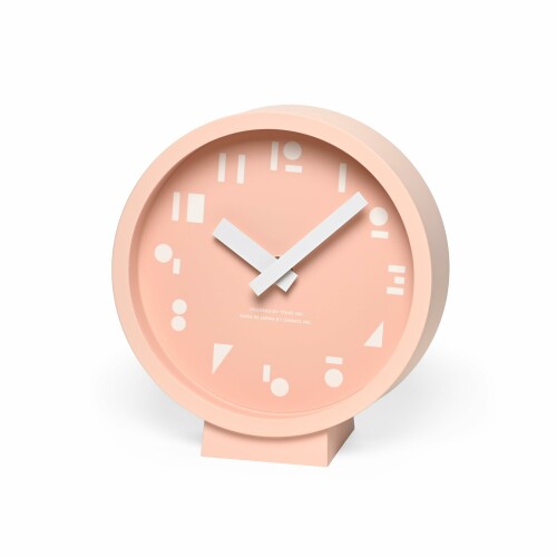 レムノス 掛け置き時計 アナログ エムエスエス 桃 M,S,S. SYO25-10 PK Lemnos