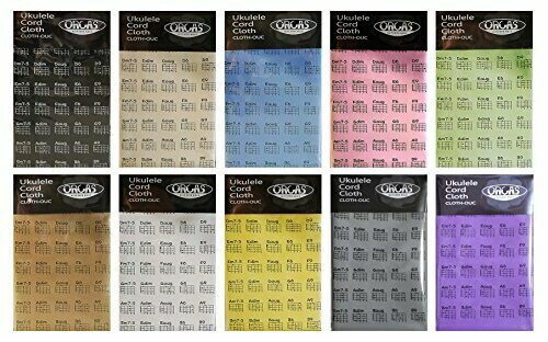 コード表付 ウクレレクロス イエロー (オルカス CLOTH-OUC YEL ふき取り 掃除 メンテナンス ウクレレアクセサリ 便利)