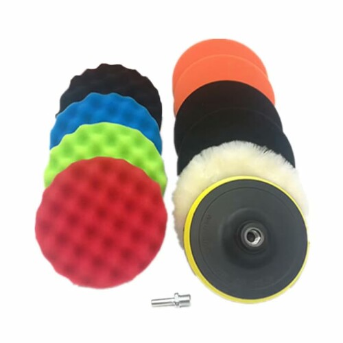 zmart 11個 3インチ 7.62 cm 車 WAX ポリッシャー ワッフル バッファー 研磨 パッ...