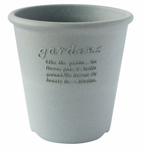 八幡化成(Hachimankasei) エコポット/植木鉢 丸型 6号 グレー 『アーブル(Hachiman gardens:arbre)』