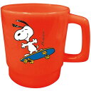 大西賢製販 PEANUTS プラスチックマグ RD SKATE BOARD PA-521
