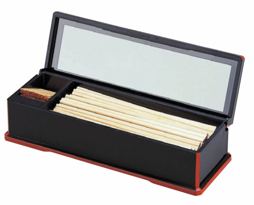 乐天商城 - 若泉漆器 割烹漆器 黒渕朱ニュー箸箱1-514-1