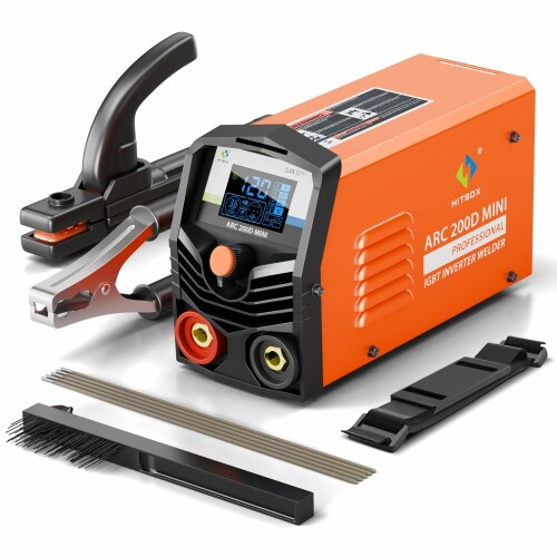HITBOX アーク溶接機 小型 溶接機 100V専用 140A 被覆アーク溶接 LIFT TIG 1台2役 簡易MMA溶接機 液晶表示 インバーター直流 定格使用率45％ VRD搭載 手棒溶接機 ARC溶接機 DIY 初心者向け 家庭用/プ