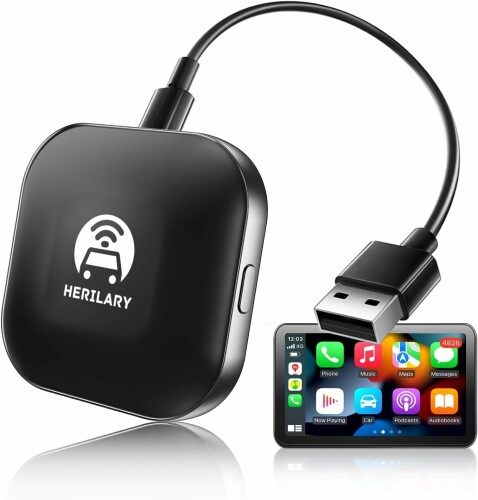 kuayvan ワイヤレスCarPlay/Android Auto アダプター CarPlay＆AndroidAutoをワイヤレス化 純正な有線CarPlay/Android Auto搭載する車専用 Bluetooth/音楽/多言語対応 ワイヤレスディスプレイアダプター 自動