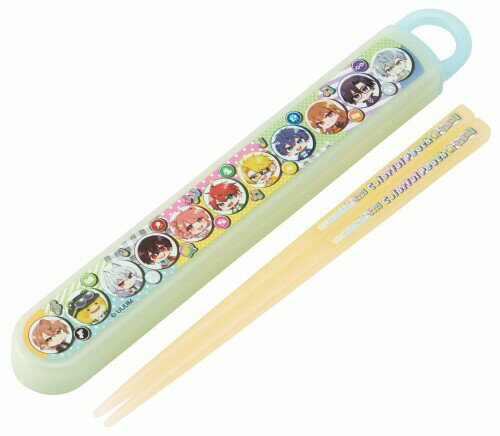 スケーター(Skater) 箸 箸箱 セット 子供用 お弁当 16.5cm 日本製 食洗機対応 スライド式 カラフルピーチ 26 男の子 女の子 ABS2AM-A