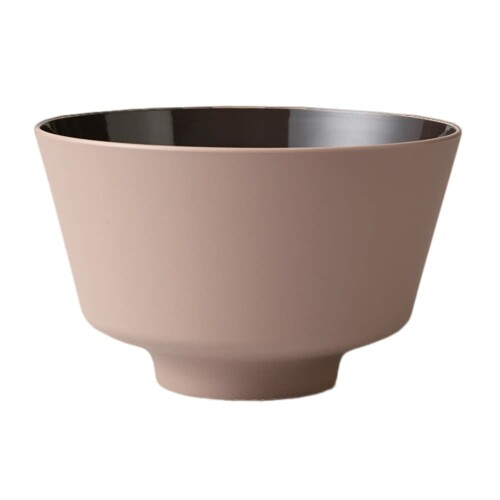 竹中(Takenaka) どんぶり DONBURI 角 乾漆 日本製 ライトブラウン 約[ファイ]15.6×9.6cm T-26626