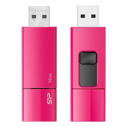 SP Silicon Power シリコンパワー USBメモリ 16GB USB3.0 スライド式 Blaze B05 ピンク SP016GBUF3B05V1H