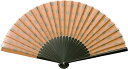 大西賢製販 男持ち布扇子 22cm ローン・シフォン地 ダイヤ オレンジ 『リップル(Ripple)』 55-100