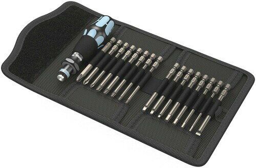 WERA ヴェラ 17点組 差込6.35mm ステンレス製ドライバービット・ハンドルセット 収納ポーチ付 071117