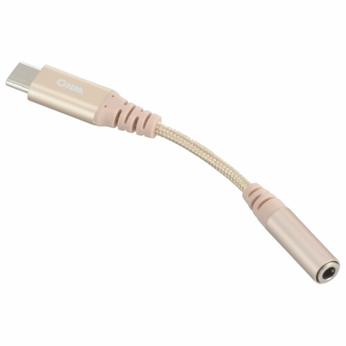 オーム(OHM)オーム電機AudioComm USB変換アダプター Type-C（オス）→[ファイ]3.5mmヘッドホンジャック 高耐久 0.1m SMT-P7317-N 01-7317