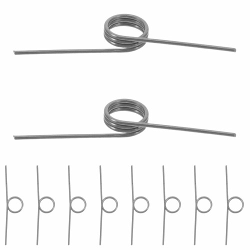 CIYODO 10個セット ゴミ箱用ねじりバネ 5.00×1.00Cm トーションスプリング 交換用ワイヤースプリング 蓋の弾力性と安定性向上 フリップトップゴミ箱対応