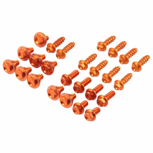 ジータレーシング(ZETA RACING) KTM 125/150SX 250SX 250~450 SX-F/XC-F 125~500等 外装アルミボルトキット オレンジ F7980