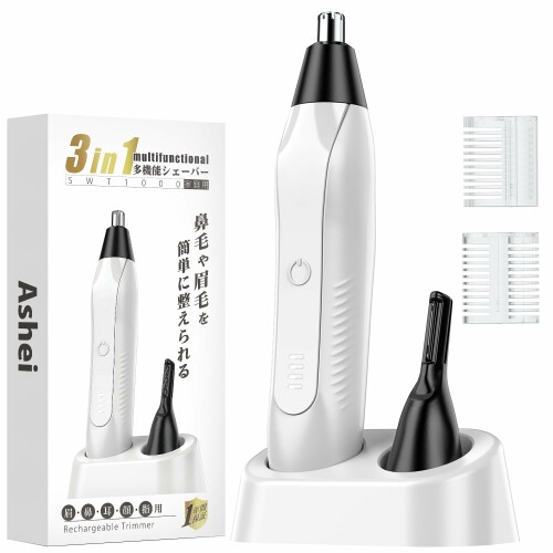 鼻毛カッター 眉毛シェーバー 1台多役耳毛/ヒゲ/眉毛/ムダ毛処理 髭剃り 鼻毛切り 水洗い可能 男女兼用 低騒音 シェーバー はな毛カッター 男性 電動シェーバー 持ち運び便利 父の日/親友へのプレゼント 専用スタンド付き ホワイト 【安心肌ガード・360度全方位回転・円筒形3D設計】円筒の内部に搭載された鋭い内刃が鼻腔に密着し、毎分10000回の全方位回転させることで素早く鼻毛をやさしく切りながら鼻腔を傷めません。パワフルなモーターを搭載し、太くて硬い毛もスムーズにカットできる鼻毛カッターです。安全性が高く鼻の中をキズつけにくいので、初心者におすすめです。 【1台多役多機能シェーバー・素早くカット】鼻毛カッター本体のヘッドを簡単に交換することにより、眉毛シェーバーだけではなく、頬・髭・腕・足・腋毛・もみあげ・ビキニライン・赤ちゃんの髪など顔や体のうぶ毛にも使える電動シェーバーです。肌にやさしいR型鈍角の丸い刃を採用し、直接にお肌に触れないため赤みや刺激を起こすこともありません。 【2種類リミットコーム・専用スタンド付き】シンプルなワンボタンで操作しやすい、バッテリー残量表示ライトも付き、使用状況もはっきりと把握可能です。2種類の眉用コームが付属して、2mm/4mmリミットコームは自分の顔に合わせて、理想的な眉毛の形や長さを調整することができます。高級感あふれる専用スタンドでいつも清潔に保ちます。 【お手入れラクラク、刃を外して水洗いOK】切り替え可能なヘッドが、使用後は水でサッと洗うだけで簡単にお手入れ、掃除用ブラシも付属して、衛生的に使い続けられるのが魅力です。 ※ご注意:本体は水洗いできません。Type-C充電式なので場所とらず簡単に充電でき、出張や旅行用としてもおすすめです。 【低騒音・優れた切れ味】動作音50dB以下の静かなモーターを搭載、高速回転刃で切れ味がよく、引っ張らずに鼻毛・耳毛・眉毛を簡単に処理します。耐久性よいABS樹脂と精鋼ステンレスを使用し、環境に優しい。鼻毛カッターはポケットサイズで省スペースかつ軽量です。いつもフレッシュで自信に満ちたあなたをキープします! 鼻毛カッター はなげカッター 鼻毛 はな毛カッター 男性 耳毛カッター エチケットカッター 鼻毛カッター メンズ 鼻毛カッター/ 鼻毛トリマー 鼻毛カッターおすすめ 眉毛シェーバー 鼻毛切り 鼻毛カッター おすすめ はなげカッター 日本製 商品コード34082272027商品名鼻毛カッター 眉毛シェーバー 1台多役耳毛/ヒゲ/眉毛/ムダ毛処理 髭剃り 鼻毛切り 水洗い可能 男女兼用 低騒音 シェーバー はな毛カッター 男性 電動シェーバー 持ち運び便利 父の日/親友へのプレゼント 専用スタンド付き ホワイト型番F-03カラーホワイト※他モールでも併売しているため、タイミングによって在庫切れの可能性がございます。その際は、別途ご連絡させていただきます。※他モールでも併売しているため、タイミングによって在庫切れの可能性がございます。その際は、別途ご連絡させていただきます。