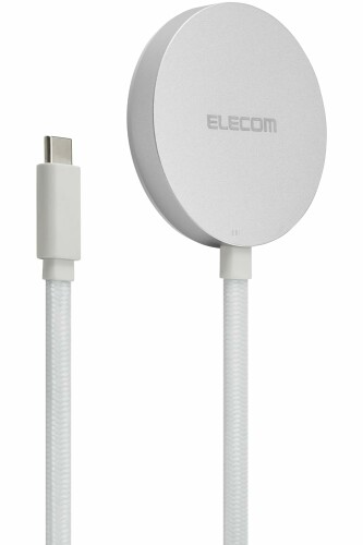 エレコム Qi2 ワイヤレス充電器 15W マグネット 正規認証品 卓上 メッシュケーブル シルバー W-MA05SV エレコム Qi2 ワイヤレス充電器 15W マグネット 正規認証品 卓上 メッシュケーブル シルバー W-MA05SV