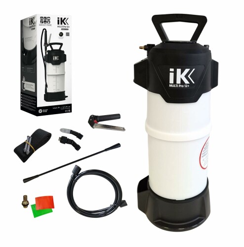 iK 蓄圧式噴霧器 MULTI PRO12＋ 82679 霧状の噴霧器です。 ■耐酸性に特に優れており、溶剤や消毒液に対してもマルチに耐性があるプロ向けのスプレーです。 ■人間工学に基づいたデザインで扱い易く、屈強なタンクを備えハードな使用に対応します。 ■タンクの口が広く液体を補充しやすいです。 ■半透明ボディーで液体の残量が確認できる目盛付です。 ■2つのノズルが付属しており、霧状からジェット状に変更可能です。 ■過剰な圧力が加わると安全バルブが圧力を放出します。 ■ストラップ付きなので肩にかけて作業できます。 ■セーフティロックをすることで意図せず噴射してしまうことがありません。 ■安定感のある頑丈なベースはランス収納も兼ねています。 ■圧縮空気取入口付きなのでコンプレッサーからエア充填出来ます。 商品コード34081784308商品名iK 蓄圧式噴霧器 MULTI PRO12＋ 82679型番82679カラー透明※他モールでも併売しているため、タイミングによって在庫切れの可能性がございます。その際は、別途ご連絡させていただきます。※他モールでも併売しているため、タイミングによって在庫切れの可能性がございます。その際は、別途ご連絡させていただきます。
