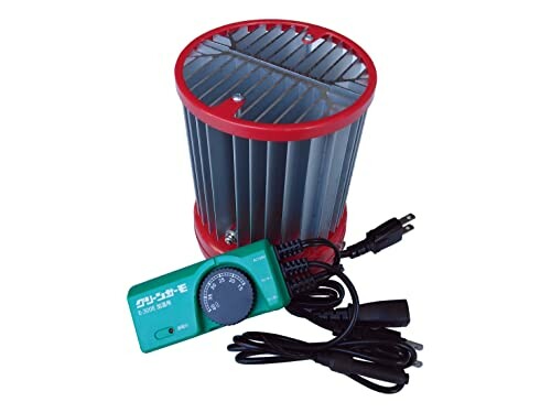 昭和精機工業 パネルヒーター 200W(Eサーモ付) SPE-200 ・ちょっと大きめの植木鉢1個程度のコンパクトサイズです。温室内で場所をとりません。 ・放熱板からのゆるやかな放熱で、温室内に自然対流を起こします。 ・モーター・ファンを使用していないので、夜間でも作動音が気にならない静音タイプです。 ・ヒーター単体は補助ヒーターとしてご利用ください。 . 説明 1:パネルヒーター200W 【形式:NS-200】 ■定格仕様:AC100V ■200W(加温用) ■サイズ:直径127×高さ160(mm) ※コード ■突出部含まず ■安全装置:温度ヒューズ ■重量:約1090g 2:グリーンサーモ E-300E 【形式:E-300E】 ■定格電圧:AC100V ■ヒーター容量:300W ■温度範囲:15[度]~40[度] ■温度幅:±1.5[度] ■安全装置:回路保護用電流ヒューズ内蔵 ■サイズ:幅112×奥行30×高さ45(mm) ※コード ■突出部含まず ■結線タイプ:電源プラグ ■ヒーター接続用コンセント ■用途:加温用 ■空中又は土中へセンサー挿し込み。 商品コード34052652309商品名昭和精機工業 パネルヒーター 200W(Eサーモ付) SPE-200型番2055※他モールでも併売しているため、タイミングによって在庫切れの可能性がございます。その際は、別途ご連絡させていただきます。※他モールでも併売しているため、タイミングによって在庫切れの可能性がございます。その際は、別途ご連絡させていただきます。
