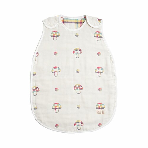 10mois(ディモワ) - Hoppetta ふくふくガーゼ(6重ガーゼ) ベビースリーパー コットン100% 新生児~3歳頃まで champignon deux シャンピニオン ドゥ 着丈58cm 24111000