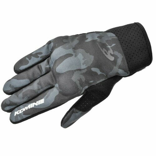 Gloves - コミネ(KOMINE) バイク用 グローブ プロテクトライディングメッシュグローブ ネオブラックカモ 2XL GK-233 春夏秋向け メッシュ素材