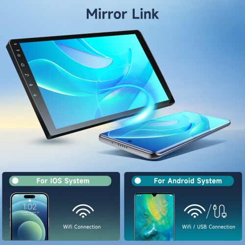 Hodozzy Androidカーオーディオ- Bluetooth 2 DIN 10.1インチIPSタッチスクリーン...