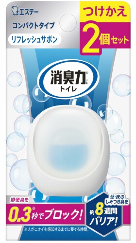 消臭力 トイレ コンパクト トイレ用 リフレッシュサボン つけかえ2個セット 消臭剤 消臭 芳香剤 おくだけ