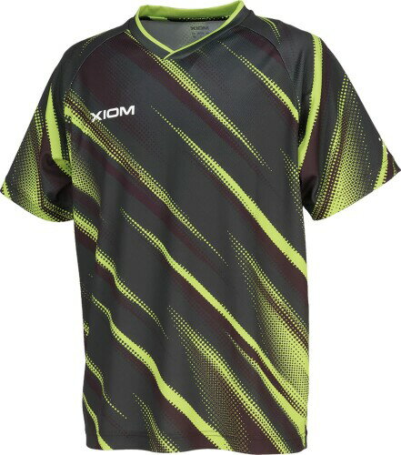 エクシオン(XIOM) 卓球 ゲームシャツ フォート シャツ J.T.T.A(日本卓球協会)公認 男女兼用 ブラック/ライム(029) XL GAS00003