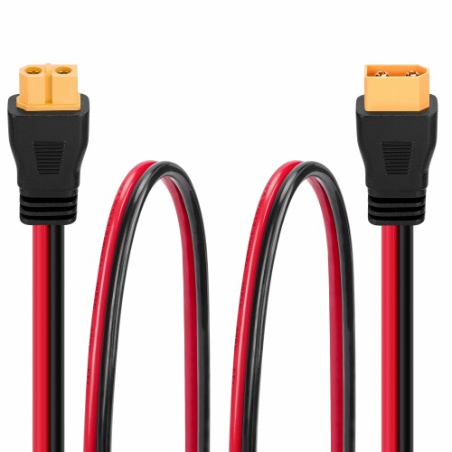 TOCCOOL XT60 延長ケーブル 12AWG DC ソーラー電源ケーブル XT60ポート付きポータブル発電機用 ABOK Ark3600, Anker SOLIX C200/C300, EcoFlow TRAIL 300 DCに対応 (6FT / 2m)