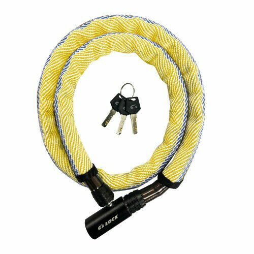 GORIN G'sLOCK×FIRE HOSE GSF-1200 イエロー ワイヤーロック 実際の消防ホース(日本製)を使用していま..