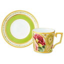 Noritake ノリタケ コーヒー カップ & ソーサー 160cc オマージュコレクション 若草色絵薔薇文 ファインポーセレン(プレミアムホワイト) T24...
